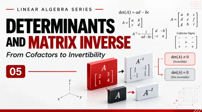 Determinants and Matrix Inverse Explained: From Cofactors to Invertibility