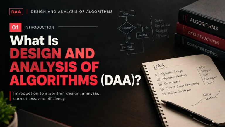 What is DESIGN AND ANALYSIS OF ALGORITHM?